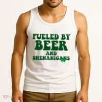 Fueled By Beer And Shenanigans St Patricks Day Tank Top thumb 3