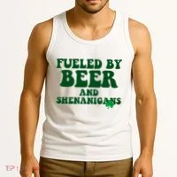 Fueled By Beer And Shenanigans St Patricks Day Tank Top thumb 3