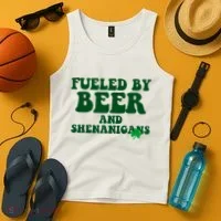 Fueled By Beer And Shenanigans St Patricks Day Tank Top thumb 4