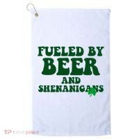 Fueled By Beer And Shenanigans St Patricks Day Golf Towel thumb 0