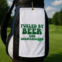 Fueled By Beer And Shenanigans St Patricks Day Golf Towel thumb 2