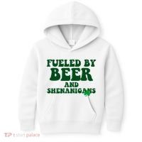 Fueled By Beer And Shenanigans St Patricks Day Kids Hoodie thumb 0