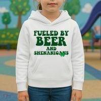 Fueled By Beer And Shenanigans St Patricks Day Kids Hoodie thumb 3