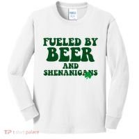 Fueled By Beer And Shenanigans St Patricks Day Kids Long Sleeve Shirt thumb 0