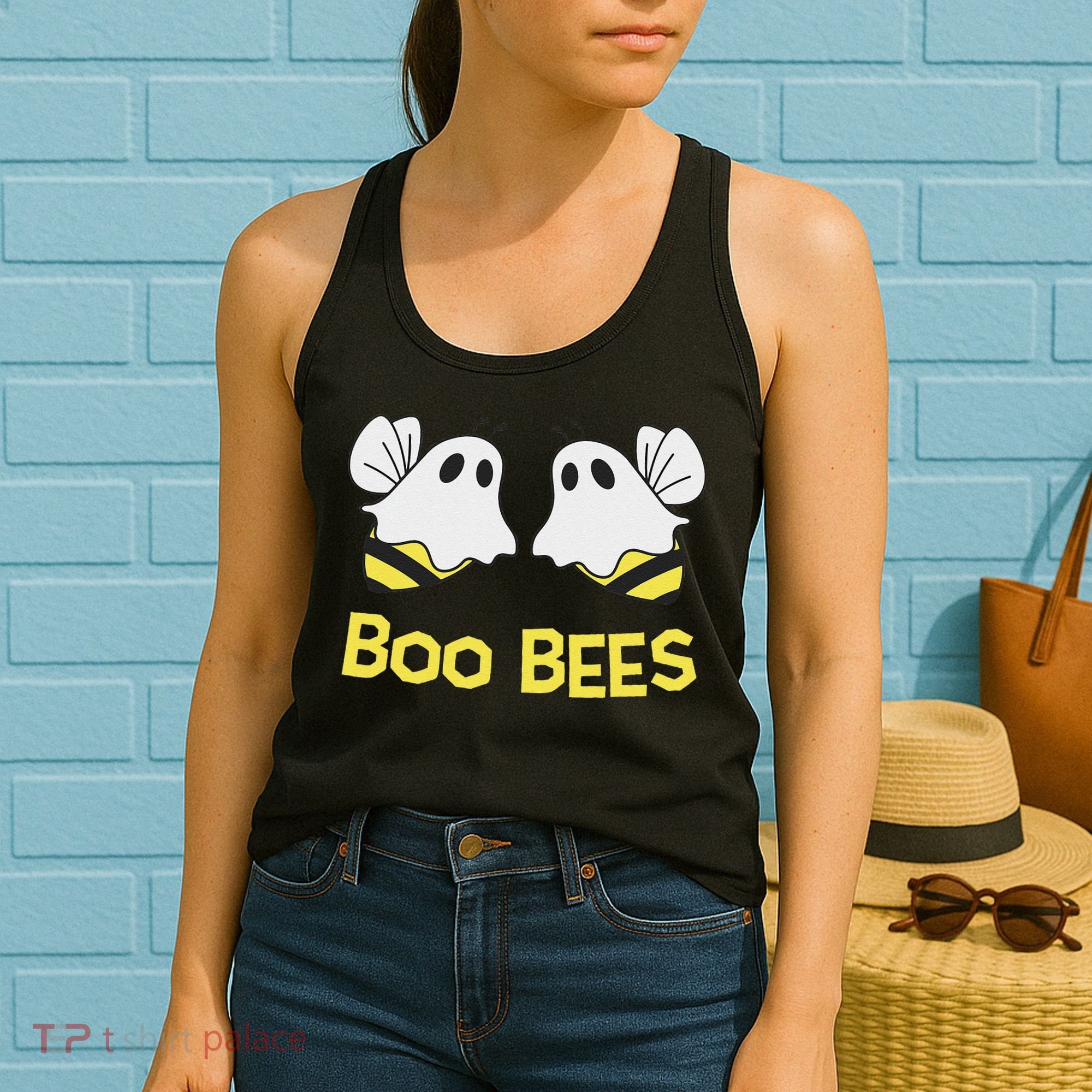Funny Boo Bees Couples Halloween Cool Women's Tank Top