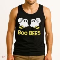 Funny Boo Bees Couples Halloween Cool Tank Top thumb 3
