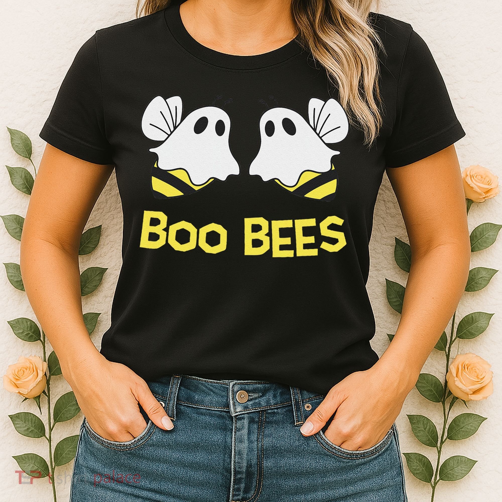 Funny Boo Bees Couples Halloween Cool Women's T-Shirt