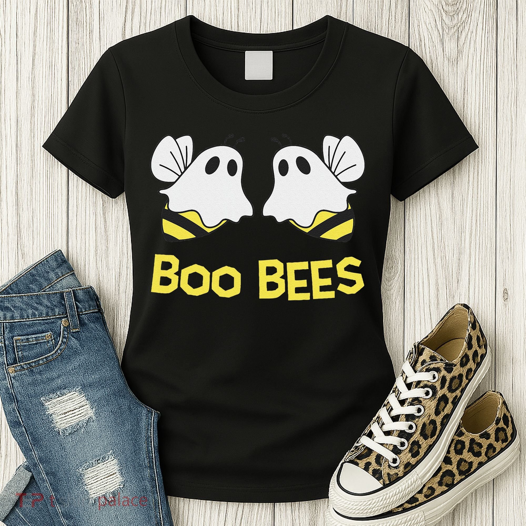 Funny Boo Bees Couples Halloween Cool Women's T-Shirt