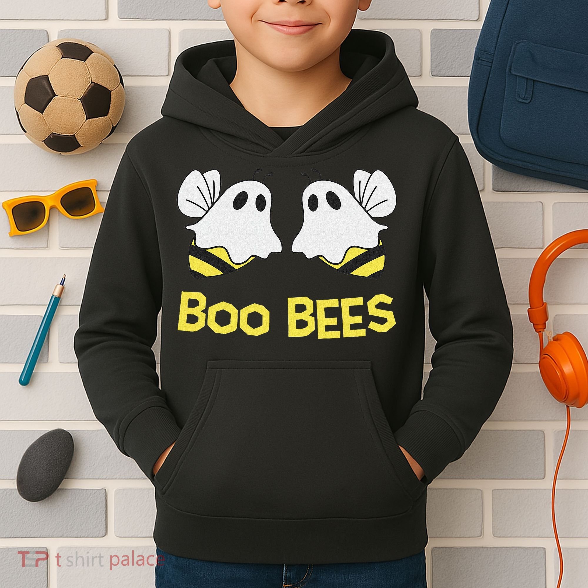Funny Boo Bees Couples Halloween Cool Kids Hoodie