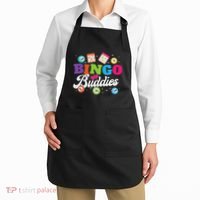 Funny Bingo Buddies Lucky Game Matching Team Apron thumb 2