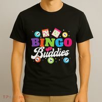 Funny Bingo Buddies Lucky Game Matching Team T-Shirt thumb 3