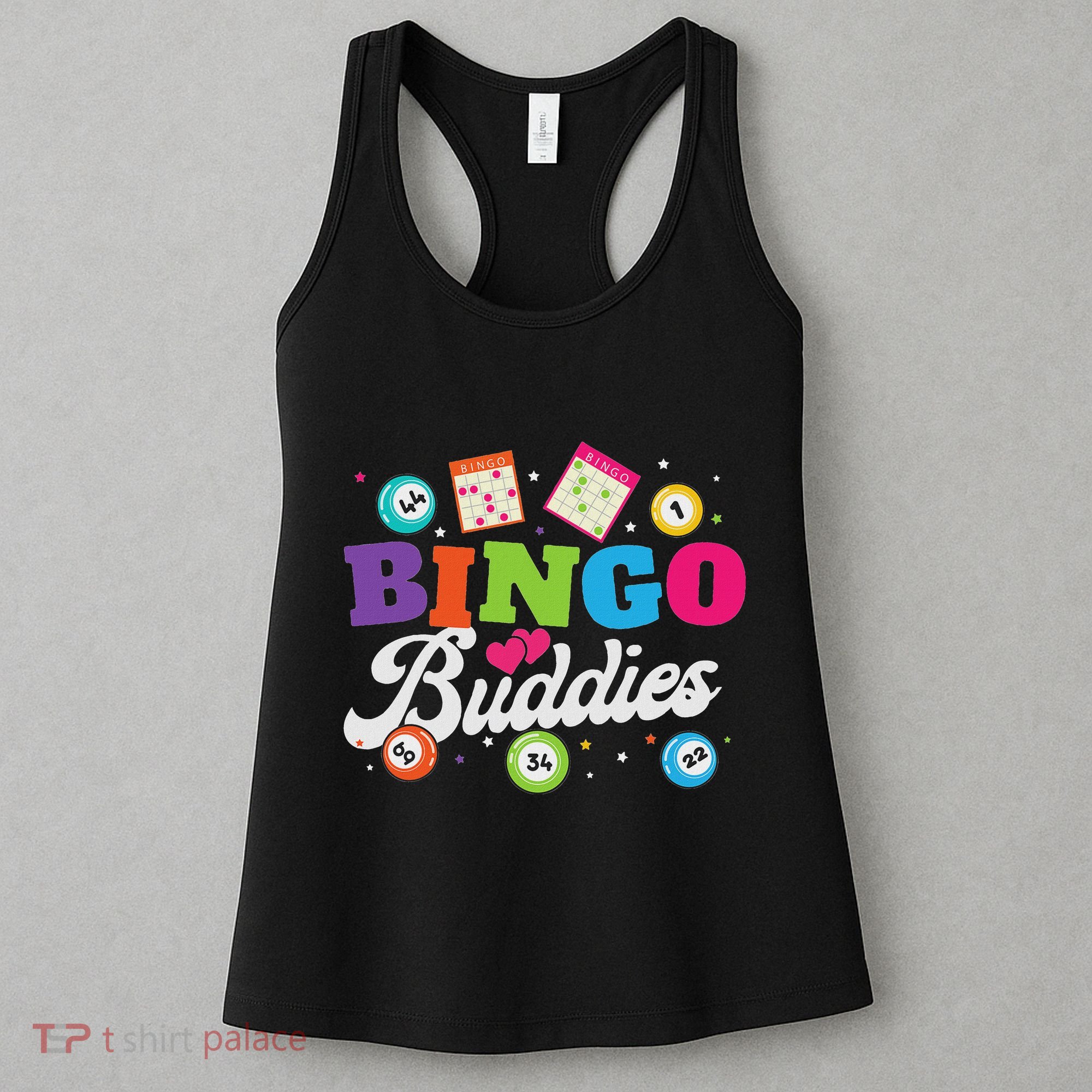Funny Bingo Buddies Lucky Game Matching Team Women's Tank Top