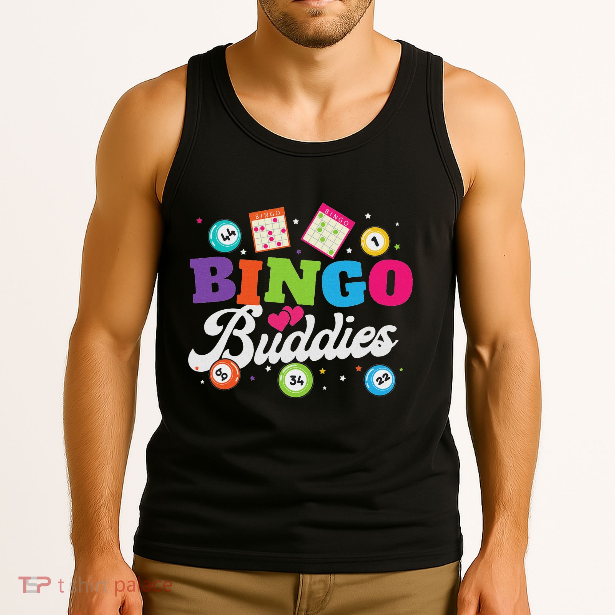 Funny Bingo Buddies Lucky Game Matching Team Tank Top
