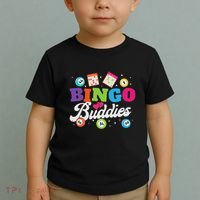 Funny Bingo Buddies Lucky Game Matching Team Toddler T-Shirt thumb 2