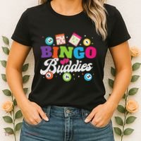 Funny Bingo Buddies Lucky Game Matching Team Women's T-Shirt thumb 2