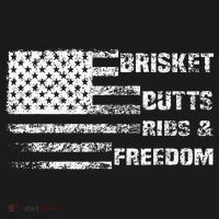Funny Bbq Brisket Butts Ribs And Freedom Funny Grilling Doggie Tank thumb 4
