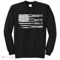 Funny Bbq Brisket Butts Ribs And Freedom Funny Grilling Sweatshirt thumb 0