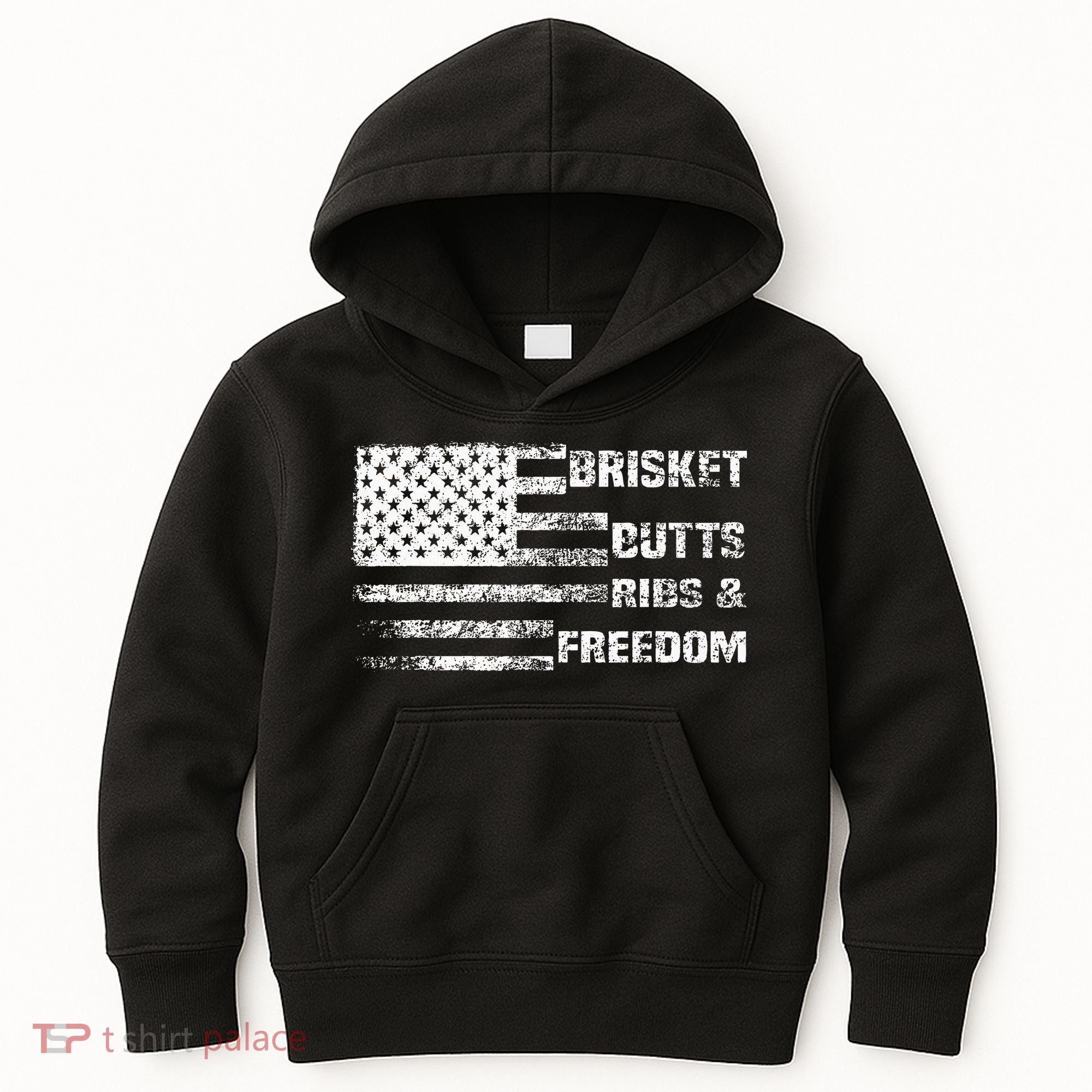 Funny Bbq Brisket Butts Ribs And Freedom Funny Grilling Kids Hoodie