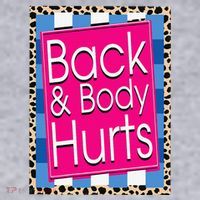 Funny Back Body Hurts Quote Workout Gym Leopard Women's Sweatshirt thumb 2