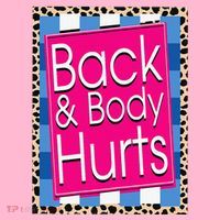 Funny Back Body Hurts Quote Workout Gym Leopard Coaster thumb 2