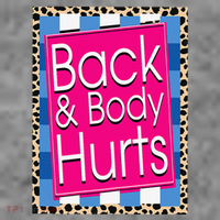 Funny Back Body Hurts Quote Workout Gym Leopard Toddler Hoodie thumb 2