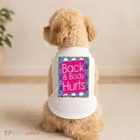 Funny Back Body Hurts Quote Workout Gym Leopard Doggie Tank thumb 2