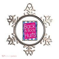 Funny Back Body Hurts Quote Workout Gym Leopard Ornament thumb 0
