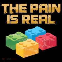 Funny Building Blocks Bricks Builder Pain Is Real Gift Backpack thumb 2