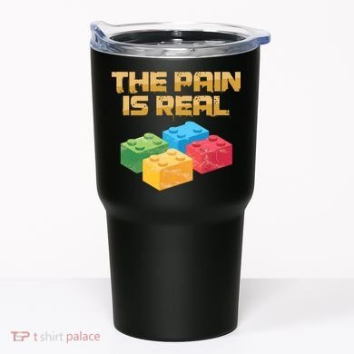 Funny Building Blocks Bricks Builder Pain Is Real Gift Tumbler
