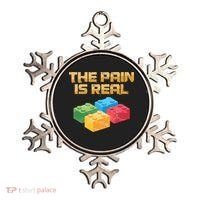 Funny Building Blocks Bricks Builder Pain Is Real Gift Ornament thumb 0