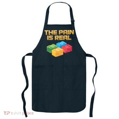 Funny Building Blocks Bricks Builder Pain Is Real Gift Apron