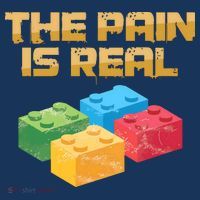 Funny Building Blocks Bricks Builder Pain Is Real Gift Women's Long Sleeve Shirt thumb 2