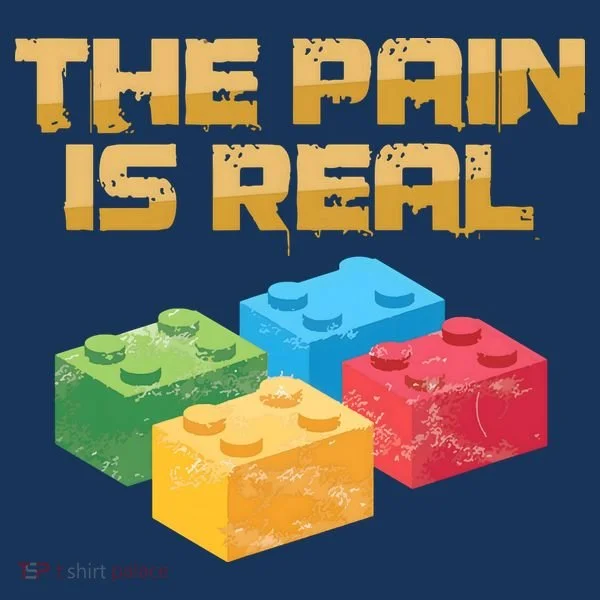 Funny Building Blocks Bricks Builder Pain Is Real Gift Women's Long Sleeve Shirt