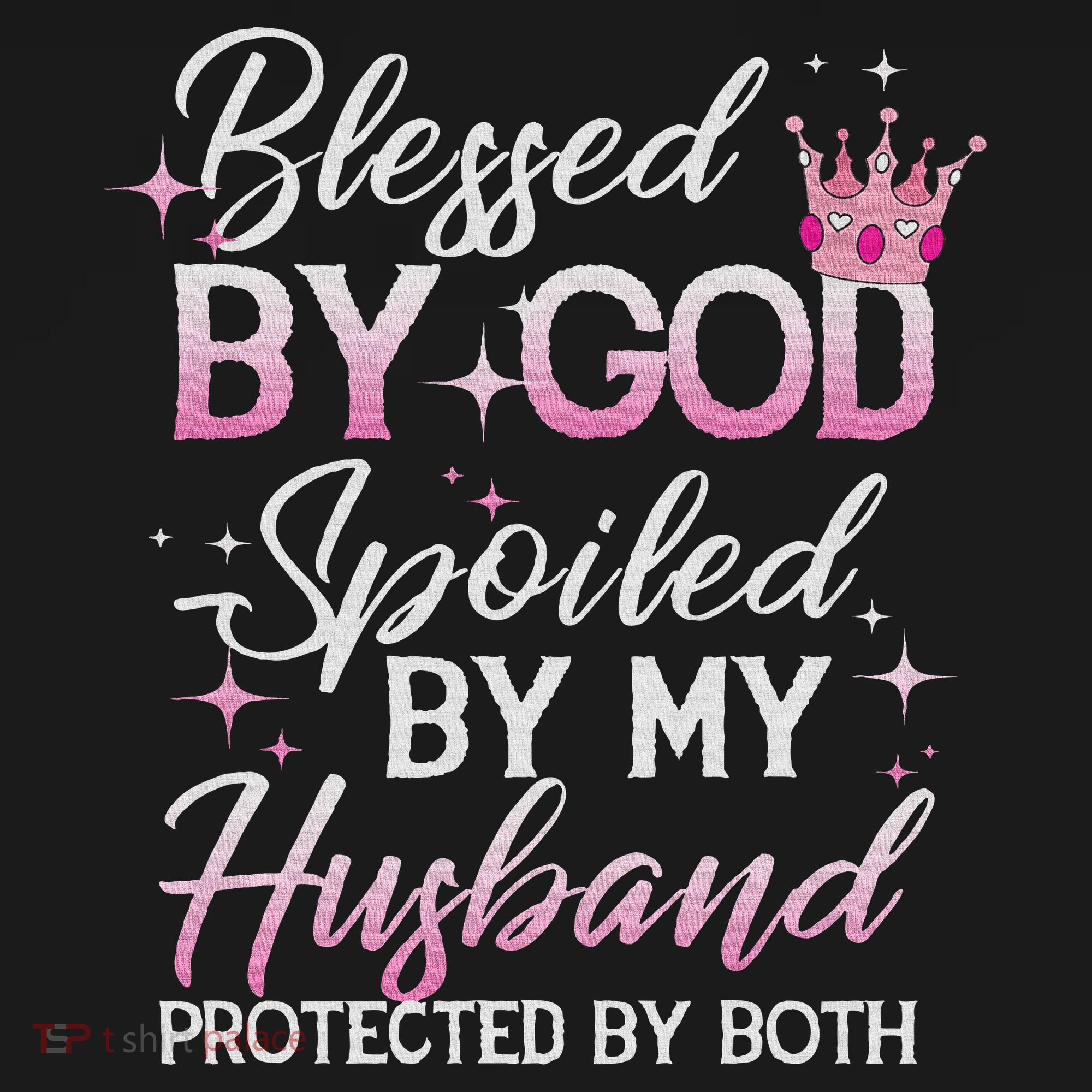 Funny Blessed By God Spoiled By My Husband Protected By Both USA-Made Doggie Bandana