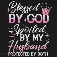 Funny Blessed By God Spoiled By My Husband Protected By Both Backpack thumb 2