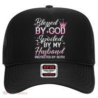 Funny Blessed By God Spoiled By My Husband Protected By Both Hat thumb 0