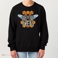 Funny Beekeeper Bee Gift Help The Bees Plant Some Trees Great Gift Women's Sweatshirt thumb 0