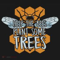 Funny Beekeeper Bee Gift Help The Bees Plant Some Trees Great Gift Doggie Tank thumb 4