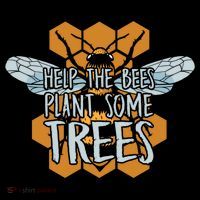 Funny Beekeeper Bee Gift Help The Bees Plant Some Trees Great Gift Women's Hoodie thumb 2