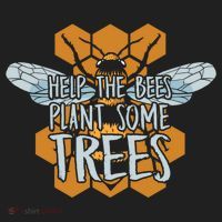 Funny Beekeeper Bee Gift Help The Bees Plant Some Trees Great Gift Hat thumb 2