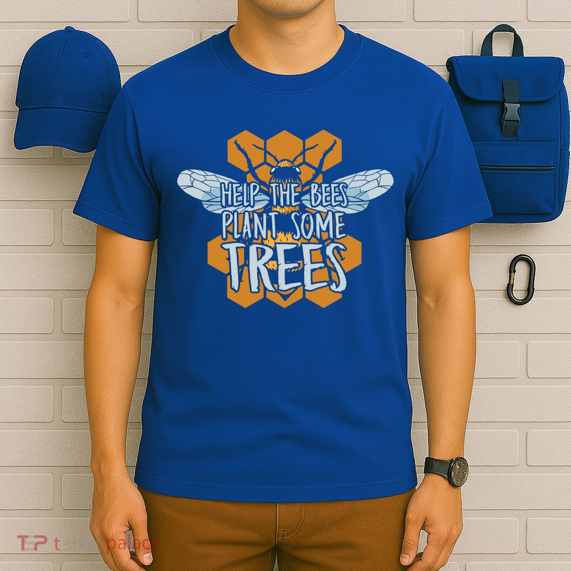 Funny Beekeeper Bee Gift Help The Bees Plant Some Trees Great Gift T-Shirt