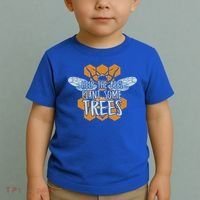 Funny Beekeeper Bee Gift Help The Bees Plant Some Trees Great Gift Toddler T-Shirt thumb 2