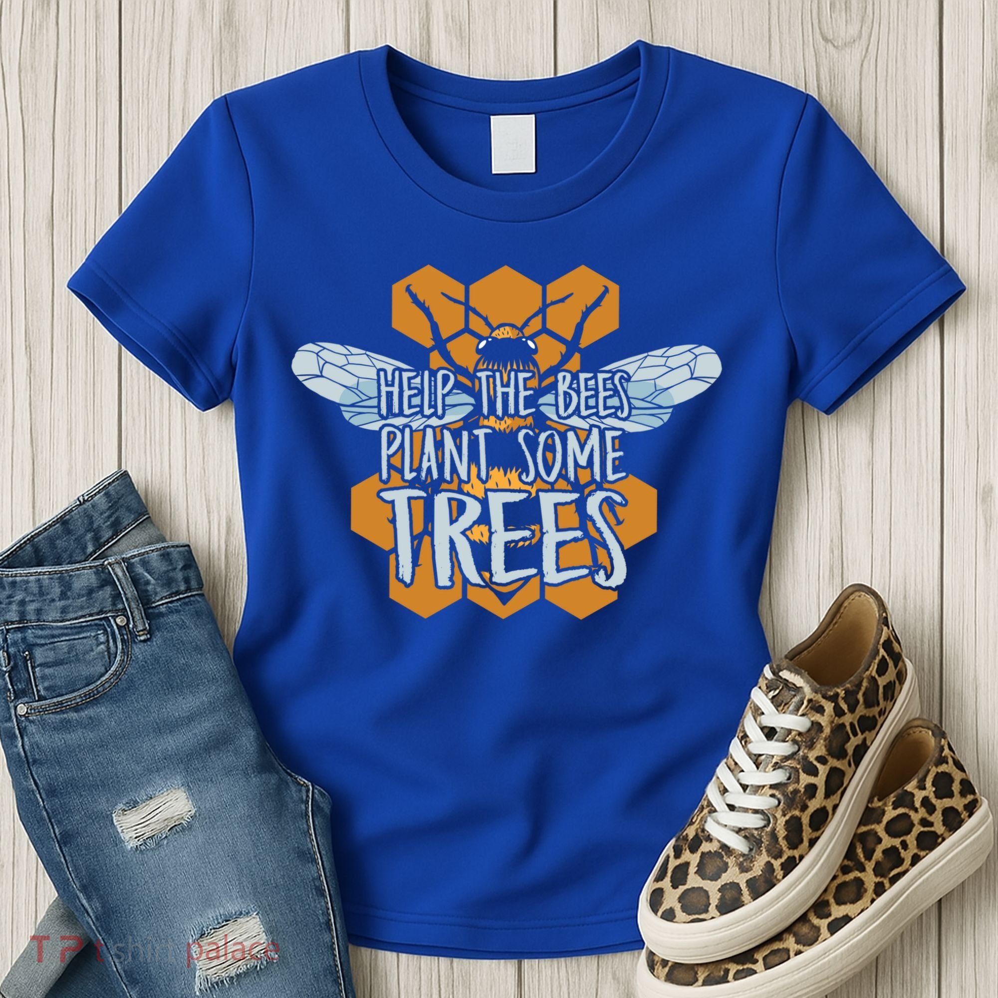Funny Beekeeper Bee Gift Help The Bees Plant Some Trees Great Gift Women's T-Shirt