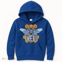 Funny Beekeeper Bee Gift Help The Bees Plant Some Trees Great Gift Kids Hoodie thumb 0