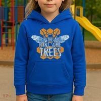 Funny Beekeeper Bee Gift Help The Bees Plant Some Trees Great Gift Kids Hoodie thumb 3