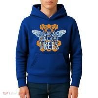 Funny Beekeeper Bee Gift Help The Bees Plant Some Trees Great Gift Kids Hoodie thumb 4