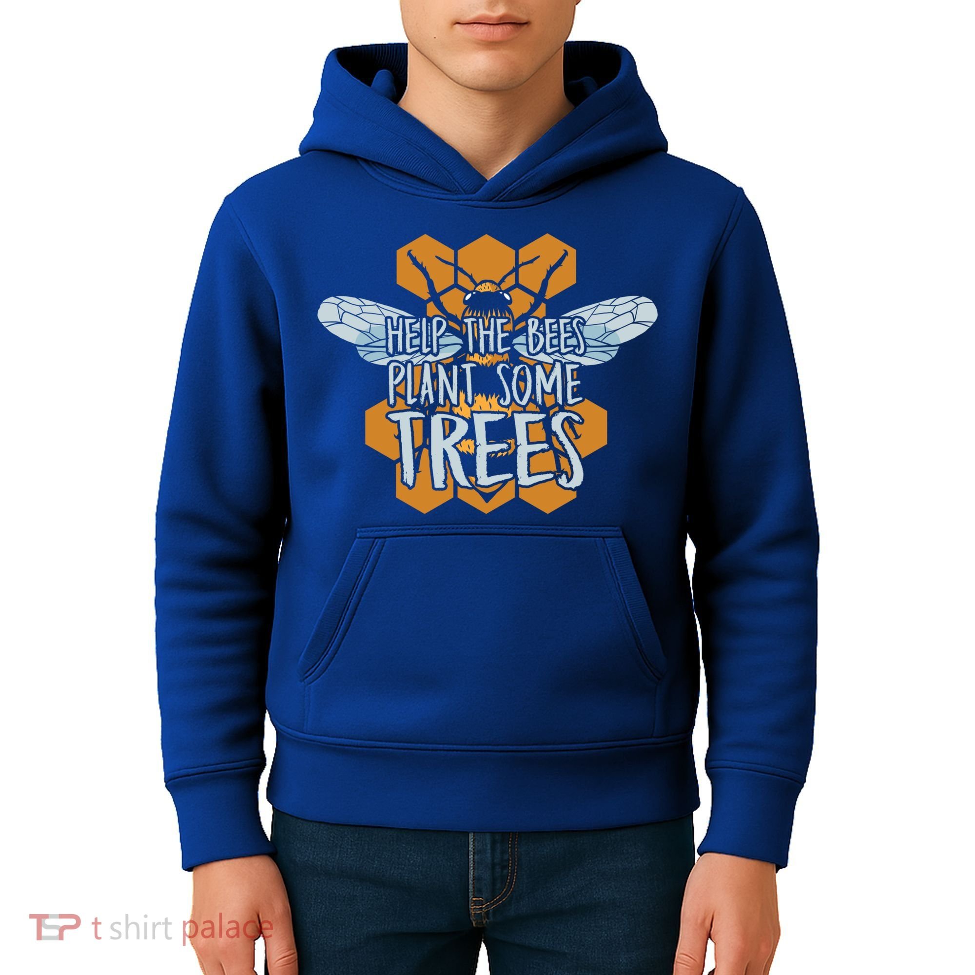 Funny Beekeeper Bee Gift Help The Bees Plant Some Trees Great Gift Kids Hoodie