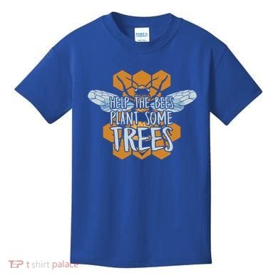 Funny Beekeeper Bee Gift Help The Bees Plant Some Trees Great Gift Kids T-Shirt