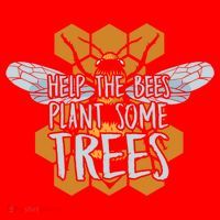 Funny Beekeeper Bee Gift Help The Bees Plant Some Trees Great Gift Santa Hat thumb 1
