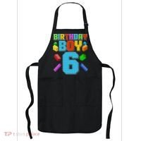 Funny Birthday Boy 6th Birthday Lego Master Builder Apron thumb 0